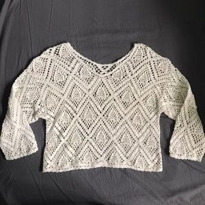 White Lacey top